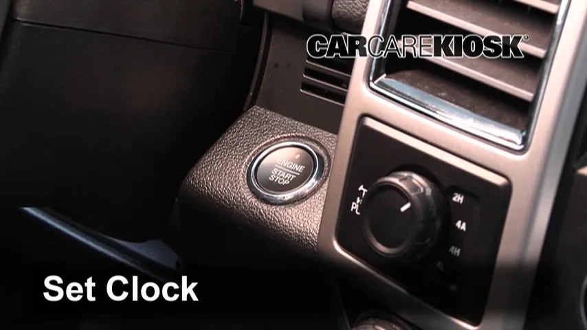 2018 Ford F-150 XLT 3.0L V6 Turbo Diesel Crew Cab Pickup Clock